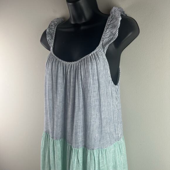 Rails Dress Seersucker Midi Dress Size XS Tiered Multicolored Preppy - Picture 3 of 7